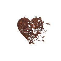 Rustic Iron Heart Wall Decor Outdoor Garden Fence Metal Craft