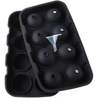 8-Cavity Silicone Ice Ball and Cube Mold for Freezer, Food-Grade