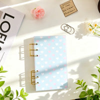 Macaron Heart A6 6-Hole Acrylic Loose-Leaf Binder Cover for Journals & Planners
