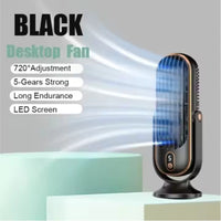 Portable USB Rechargeable Oscillating Desk Fan for Home & Car