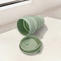 Portable Collapsible Silicone Travel Mug with Lid - 350ml/500ml Folding Cup for Outdoor Activities
