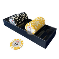 5-Grid Transparent Poker Chip Tray Holder Storage Box for 40x3.3mm Chips, Holds 100 Chips