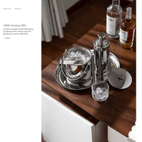 European Style Stainless Steel Ice Bucket Set with Tongs and Tray for Home and Commercial Use