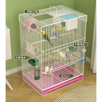 Tall Bird Cage for Parrots, Cockatiels, Peonies, and Tiger Skins - Large Breeding Cage with Enhanced Security