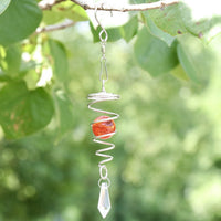 Electroplated Wind Chime Pendant Double Helix Crystal Hanging Ornament