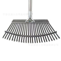 25-Tine Adjustable Stainless Steel Garden Rake for Leaves and Debris