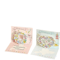 Hollow Floral Rabbit 3D Pop-Up Greeting Card, Ins Style Exquisite Postcard for Messages
