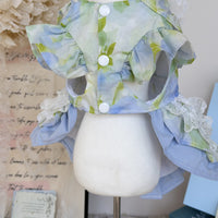 Pet Princess Dress Blue Tulle Skirt for Cats and Dogs