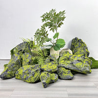 Japanese Wabi-Sabi Style PU Artificial Mossy Rock Landscape Stones for Garden Decor