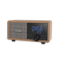Retro Bluetooth Speaker with FM Radio, Alarm Clock, and Card Playback - Multifunctional Desktop Small Solid Wood Speaker
