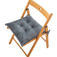 Solid Color Plush Thickened Square Chair Cushion for Dining, Office, or Student Seating