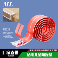 W-Type Transparent Edge Protector Strip for Child Safety, No Adhesive Required, Anti-Collision Guard