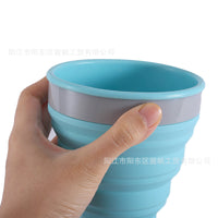 Portable Collapsible Silicone Cup for Travel, Camping, and Outdoor Activities - Reusable Coffee and Mouthwash Cup