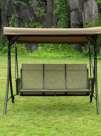 Adjustable Panama 3-Seater Outdoor Swing Chair for Patio Garden