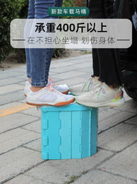 Portable Folding Toilet with Privacy Tent for Camping, Travel, and Outdoor Activities