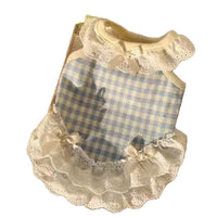 Pet Dog Summer Thin Plaid Bow Vest for Small to Medium Breeds