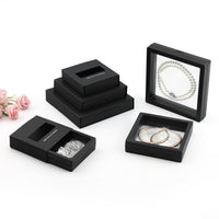 Wholesale Anti-Oxidation PE Film Jewelry Display Box with Hollow Paper Sleeve for Rings and Earrings