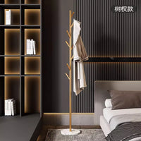 Freestanding Garment Rack with Marble Base, Heavy Duty Coat and Hat Stand for Entryway and Living Room