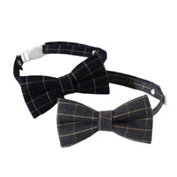 Pet Plaid Bow Tie Collar with Bell for Cats and Small Dogs, Adjustable Necktie Accessory