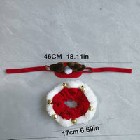 Christmas Reindeer Antler Headband with Bell Collar for Pets