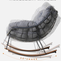 Adult Rocking Lounge Chair for Balcony & Indoor Relaxation
