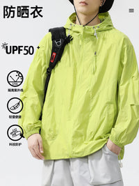 Unisex Summer Sun Protection Jacket Ice Silk Thin Breathable UV Protection Hoodie