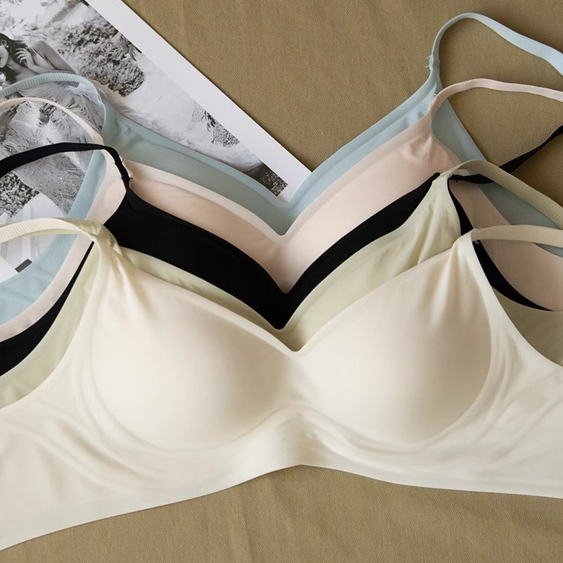 Seamless Wireless Minimizer Bra for Large Busts, Thin Light Jelly Gel, Anti-Sagging, Side Support
