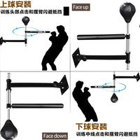 Wall-Mounted Boxing Rotating Reflex Bar with Speed Ball
