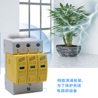 AC Surge Protector Device 2P/3P/4P 10-60KA 275V/385V for Lightning Protection