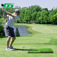 Golf Multi-functional Hitting Mat Indoor Swing Practice Mat Two-in-One Foldable Golf Training Aid