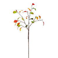 Artificial Persimmon Leaf Branch for Autumn Decor