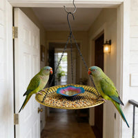 Hanging Iron Art Bird Feeder for Garden & Patio Decoration