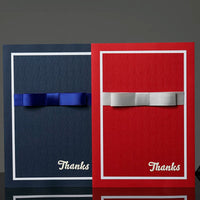 Ribbon Bow A4 Large Greeting Card for Corporate Employee Customer, Thank You Signature Gift for Birthday, Dragon Boat, Mid-Autumn, New Year