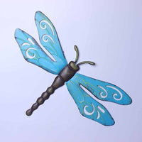Outdoor Vintage Iron Dragonfly Wall Decor for Garden Patio Balcony Kids Room