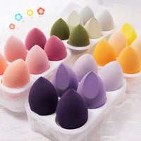 8-Piece Beauty Blender Sponge Set - Ultra-Soft, Non-Porous, Wet/Dry Application for Flawless Makeup