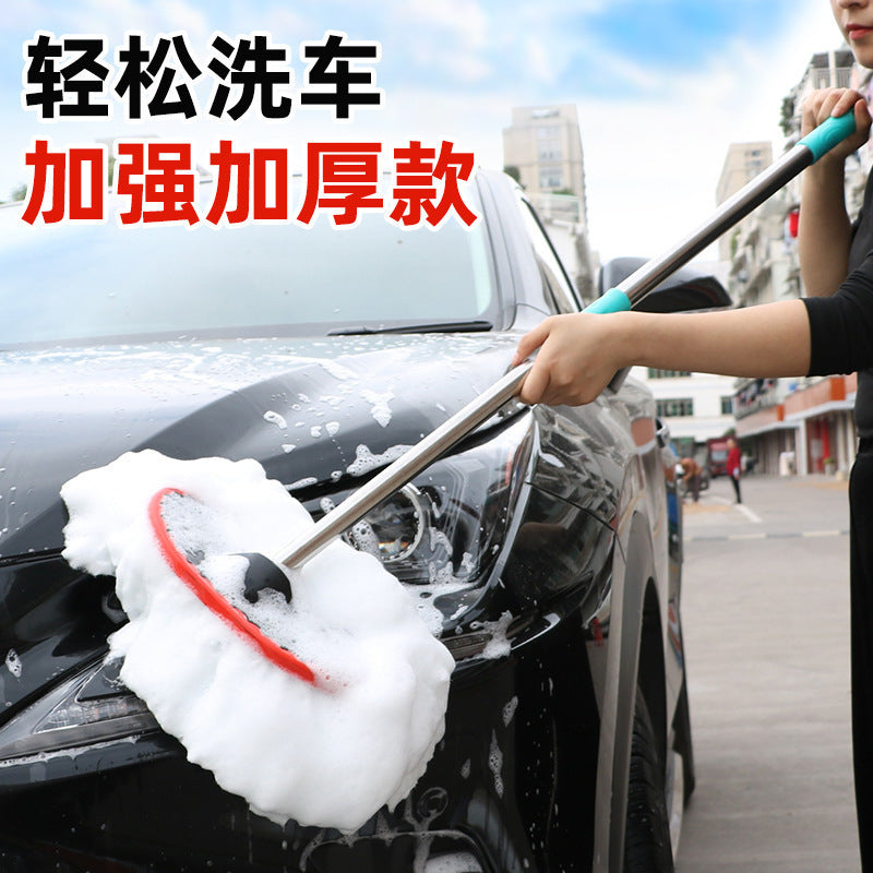 Telescopic Car Wash Mop with Soft Bristles and Long Handle for Vehicle Cleaning