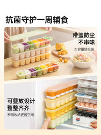 Baby Food Freezer Tray with Lid, Silicone Storage Container for Purees, Soups, and Breast Milk