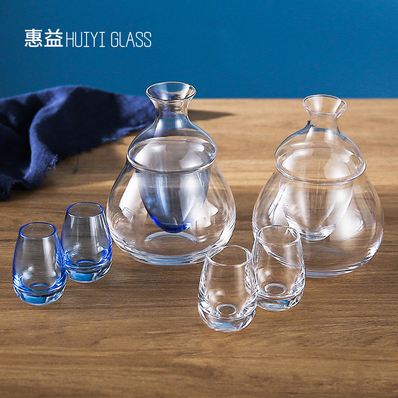 Japanese Style Double-Walled Ice Wine Decanter & Warmer for Sake, Whiskey, Coffee - All-Season Use