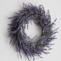 Tulip Lavender Two-Tone Wreath Artificial Home Decor Door Wall Hanging Festival Ornament
