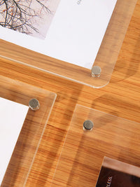 Acrylic Photo Frame for Postcards and Pictures, Clear Display Stand, Wall or Tabletop Mount