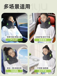 Travel Neck Support Pillow for Airplanes and Cars, U-Shaped Neck Rest for Long Journeys