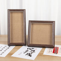 Solid Wood Photo Frame Wall Hanging Tabletop Display Retro New Chinese Style Living Room Wooden Simple Ornament