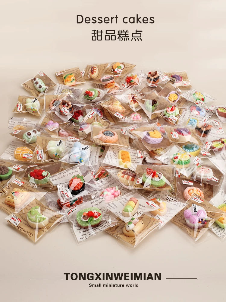 Miniature Dessert Bread Food Play Set for Kids