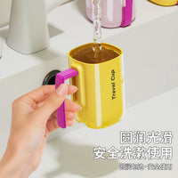 Portable Travel Toothbrush Toothpaste Holder Set with Handle, Multi-functional Storage Case for Outdoor Trips