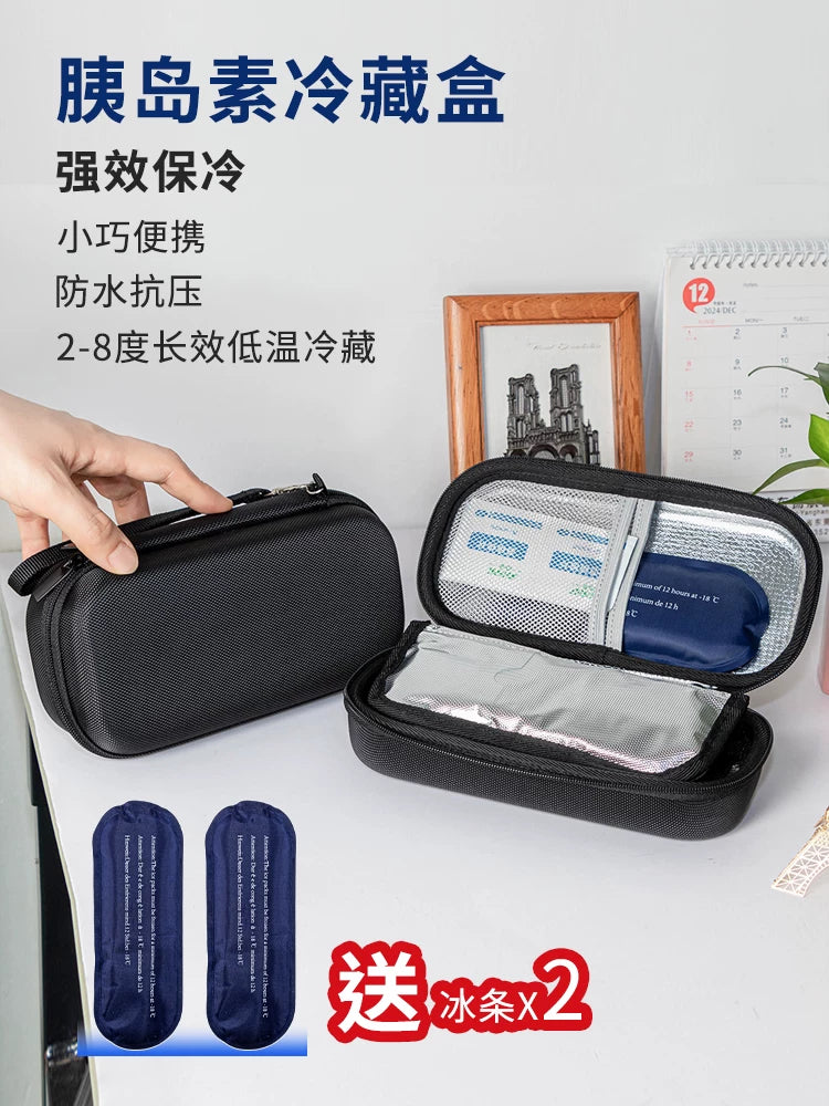 Portable Insulin Pen Cooler Bag for Medical Supplies with Ice Packs