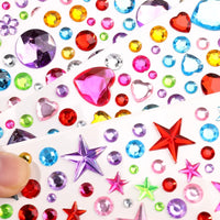Kids' 3D Gemstone Stickers for Decoration and Reward - Cartoon Princess Design