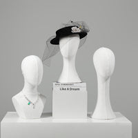 Velvet Mannequin Head for Hat Wig Jewelry Display with Pin Insertion Capability