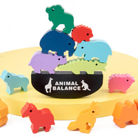 Kids Wooden Stacking Balance Blocks Early Education Toy