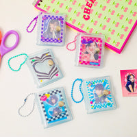 Mini 2-inch Photo Album Keychain for Instax Kpop Photocards and Stickers