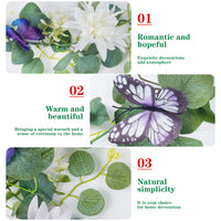 Eucalyptus Rose Butterfly Garland Artificial Greenery for Wedding & Festival Decor